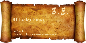 Bilszky Emma névjegykártya